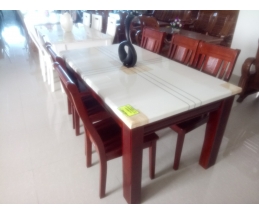 BỘ BÀN ĂN MẶT ĐÁT 6 GHẾ, KT1.6M